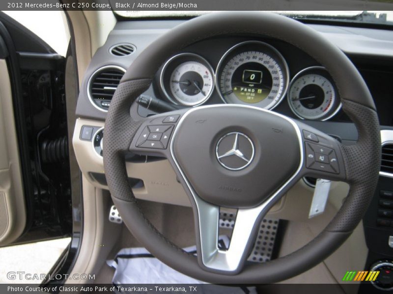 Black / Almond Beige/Mocha 2012 Mercedes-Benz C 250 Coupe