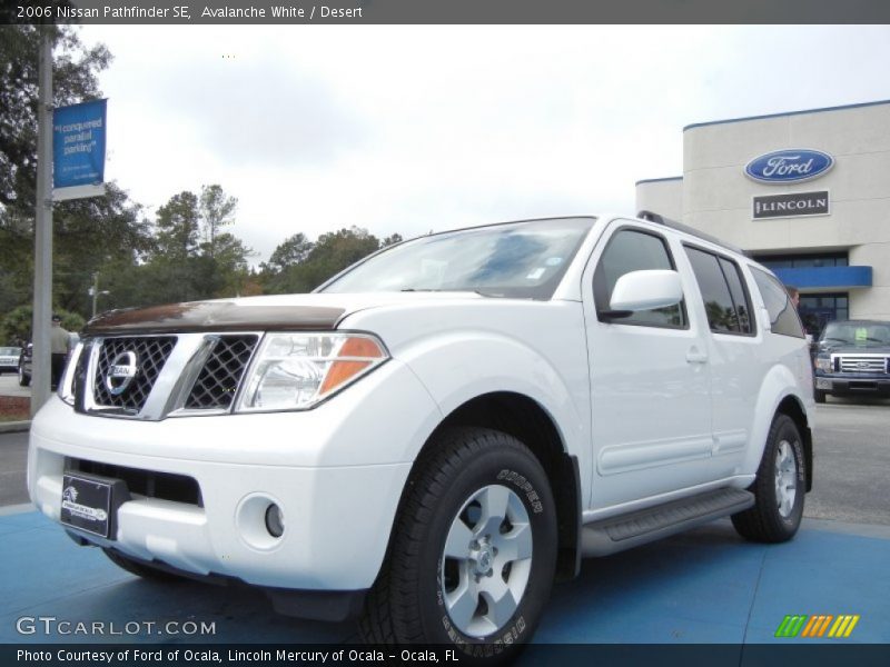Avalanche White / Desert 2006 Nissan Pathfinder SE