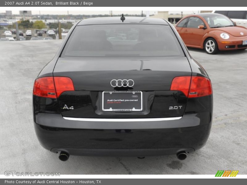 Brilliant Black / Beige 2007 Audi A4 2.0T Sedan