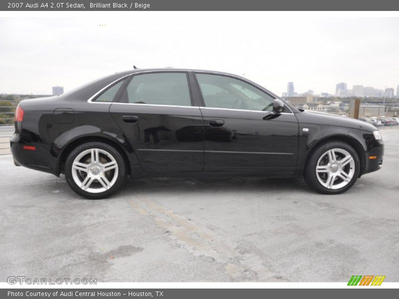 Brilliant Black / Beige 2007 Audi A4 2.0T Sedan