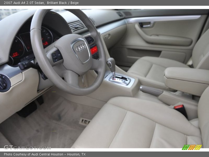 Brilliant Black / Beige 2007 Audi A4 2.0T Sedan