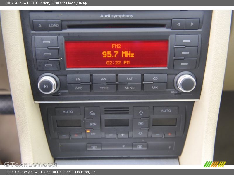 Brilliant Black / Beige 2007 Audi A4 2.0T Sedan