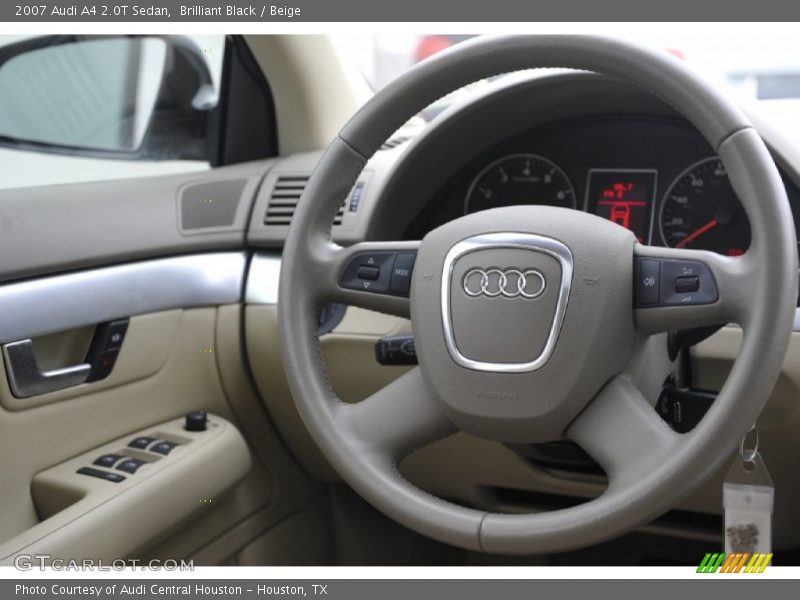 Brilliant Black / Beige 2007 Audi A4 2.0T Sedan