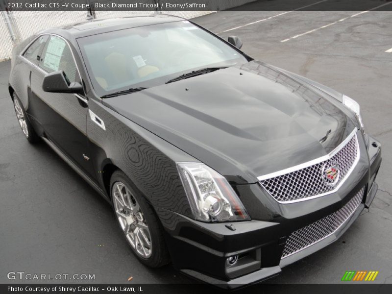Black Diamond Tricoat / Ebony/Saffron 2012 Cadillac CTS -V Coupe
