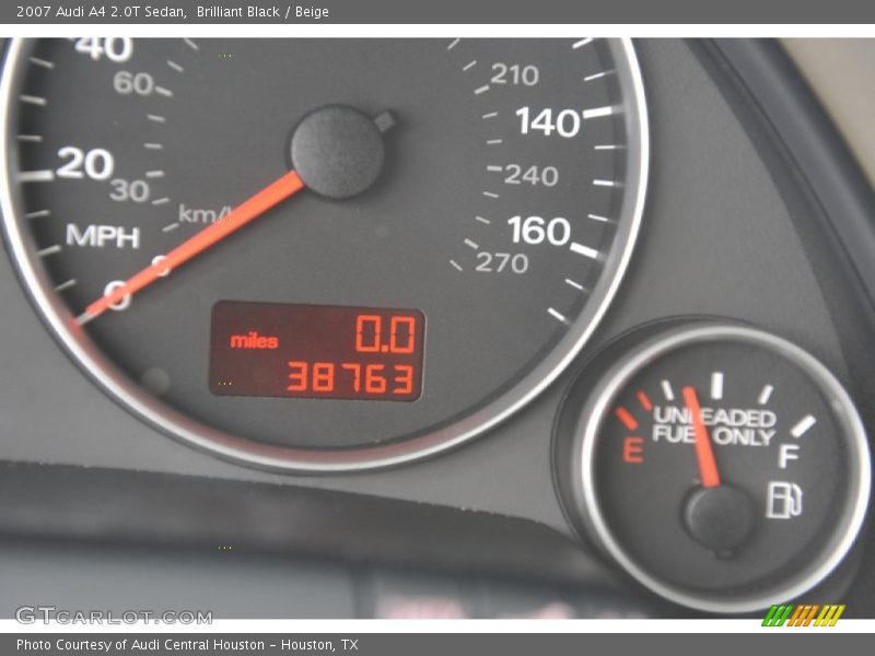 Brilliant Black / Beige 2007 Audi A4 2.0T Sedan