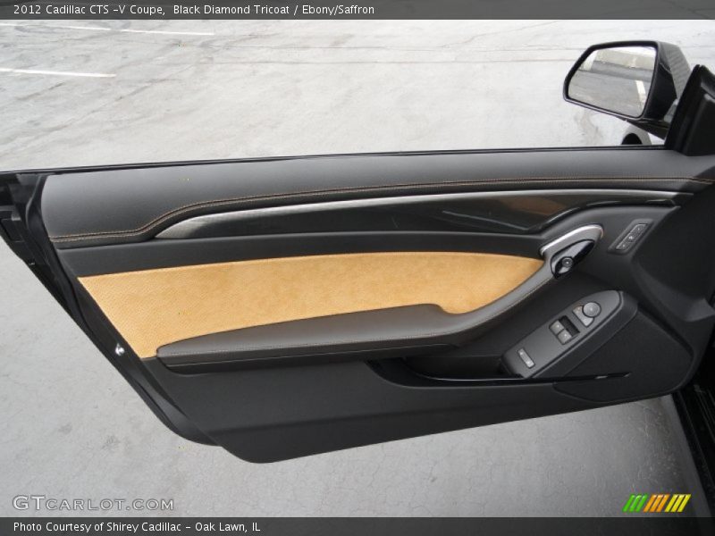 Black Diamond Tricoat / Ebony/Saffron 2012 Cadillac CTS -V Coupe