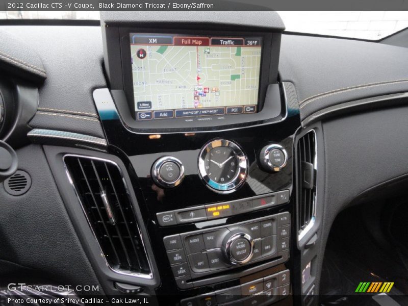 Black Diamond Tricoat / Ebony/Saffron 2012 Cadillac CTS -V Coupe