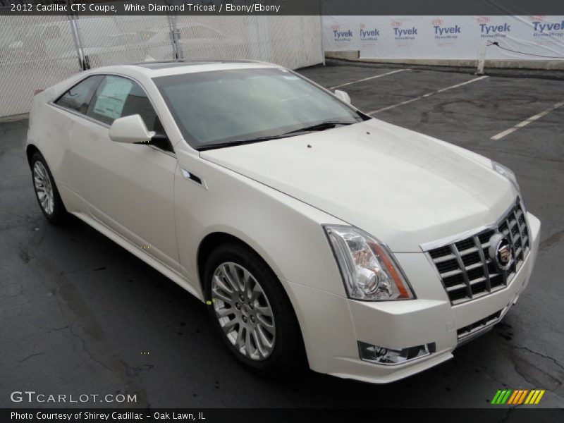 White Diamond Tricoat / Ebony/Ebony 2012 Cadillac CTS Coupe