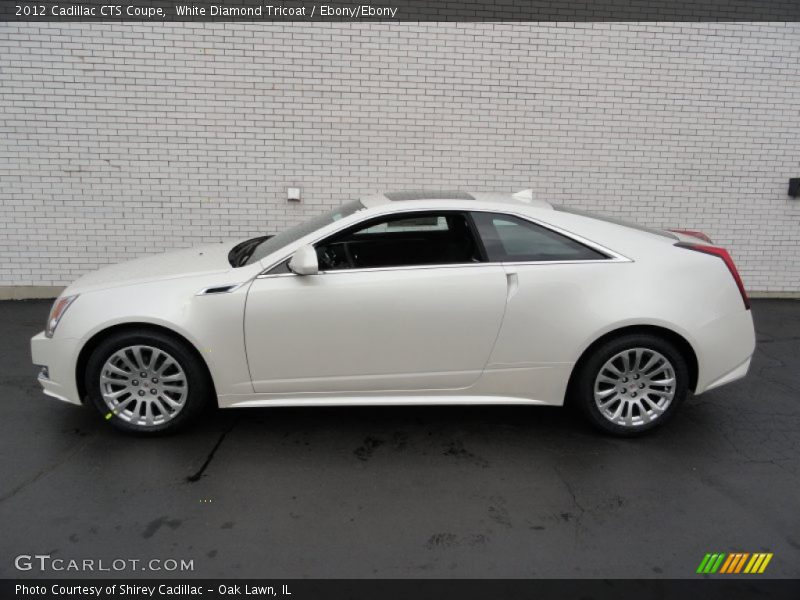 White Diamond Tricoat / Ebony/Ebony 2012 Cadillac CTS Coupe