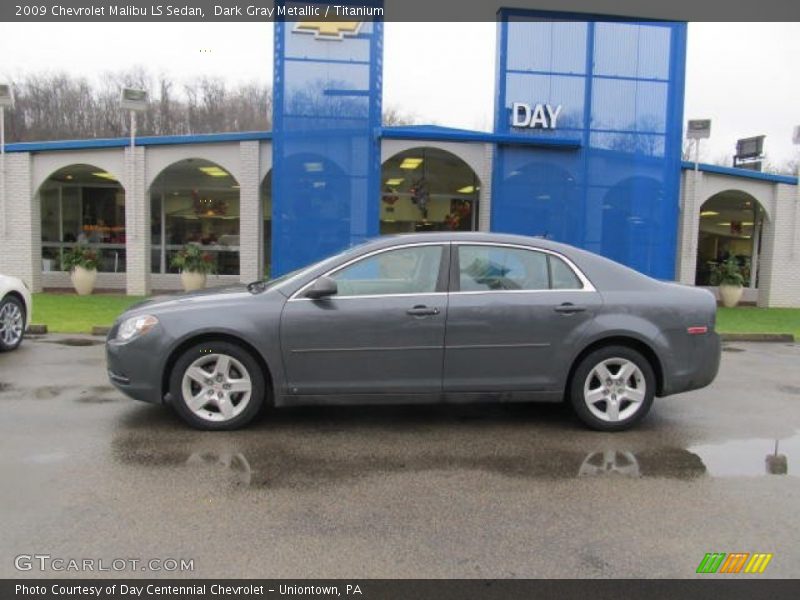 Dark Gray Metallic / Titanium 2009 Chevrolet Malibu LS Sedan