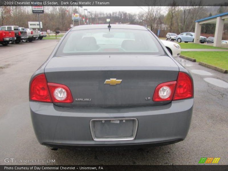 Dark Gray Metallic / Titanium 2009 Chevrolet Malibu LS Sedan