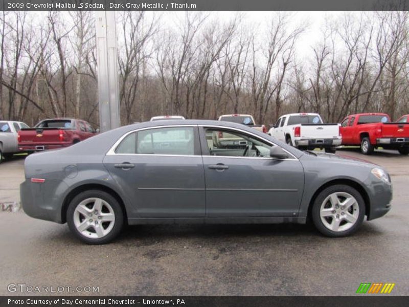 Dark Gray Metallic / Titanium 2009 Chevrolet Malibu LS Sedan