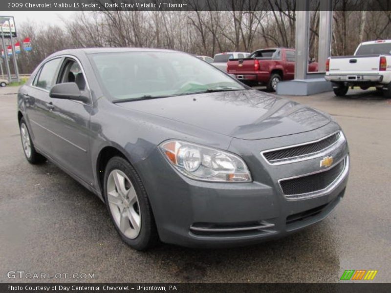 Dark Gray Metallic / Titanium 2009 Chevrolet Malibu LS Sedan