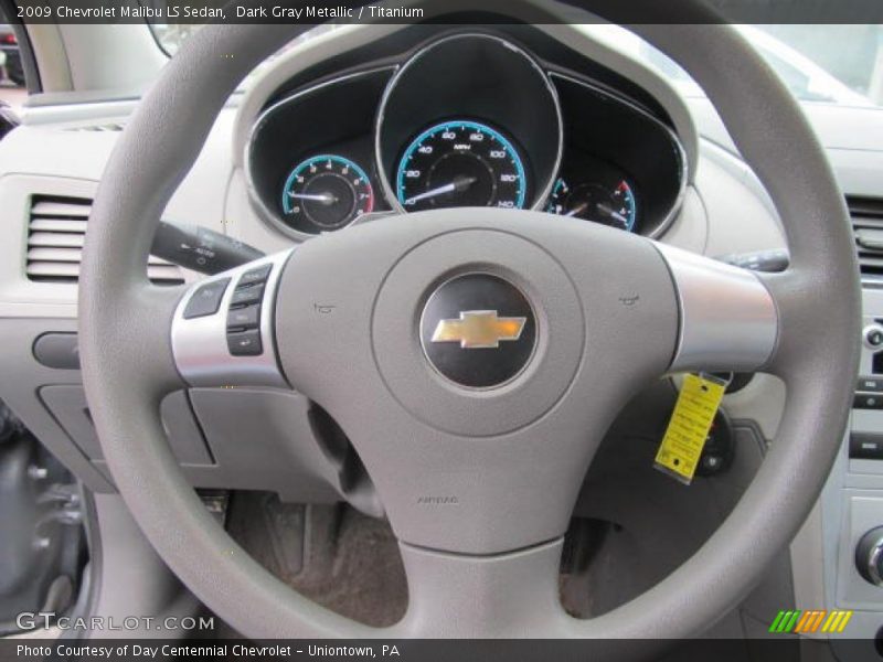 Dark Gray Metallic / Titanium 2009 Chevrolet Malibu LS Sedan