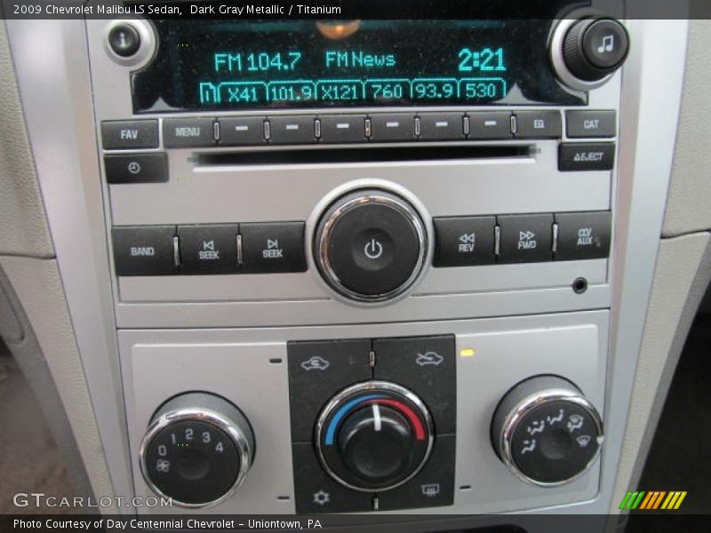 Dark Gray Metallic / Titanium 2009 Chevrolet Malibu LS Sedan