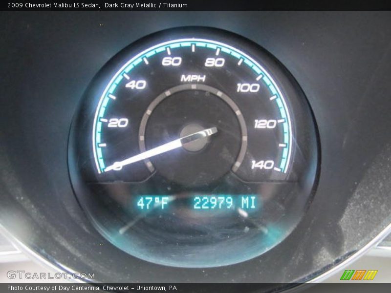 Dark Gray Metallic / Titanium 2009 Chevrolet Malibu LS Sedan