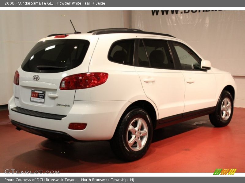 Powder White Pearl / Beige 2008 Hyundai Santa Fe GLS