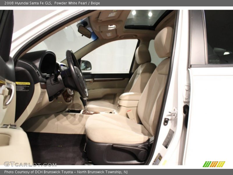 Powder White Pearl / Beige 2008 Hyundai Santa Fe GLS