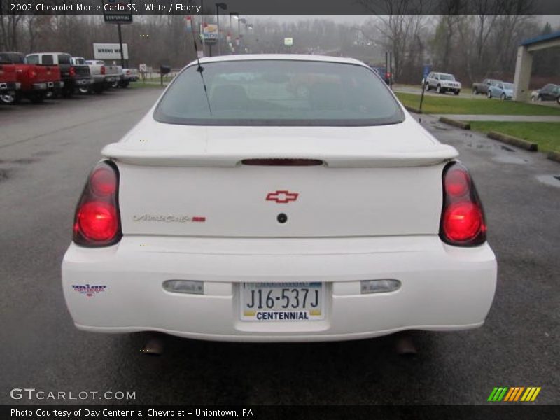 White / Ebony 2002 Chevrolet Monte Carlo SS