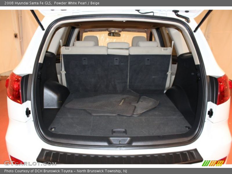 Powder White Pearl / Beige 2008 Hyundai Santa Fe GLS