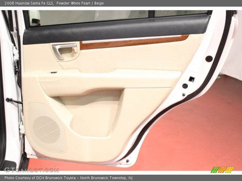 Powder White Pearl / Beige 2008 Hyundai Santa Fe GLS