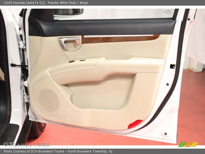 Powder White Pearl / Beige 2008 Hyundai Santa Fe GLS