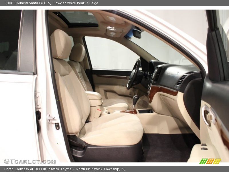 Powder White Pearl / Beige 2008 Hyundai Santa Fe GLS