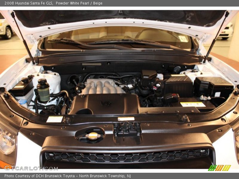 Powder White Pearl / Beige 2008 Hyundai Santa Fe GLS