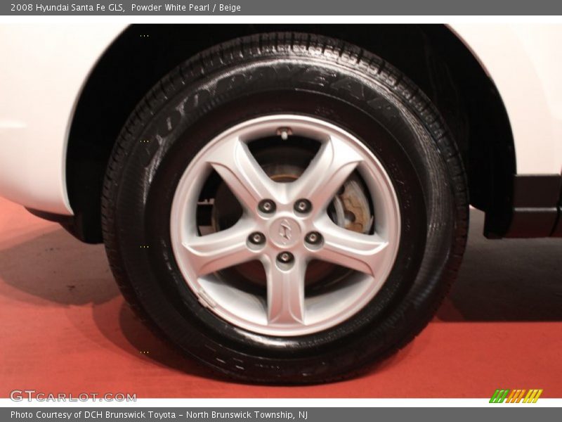 Powder White Pearl / Beige 2008 Hyundai Santa Fe GLS