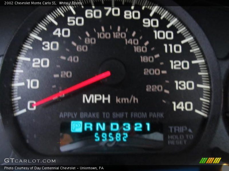 White / Ebony 2002 Chevrolet Monte Carlo SS