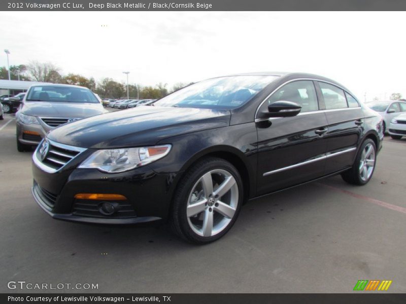 Deep Black Metallic / Black/Cornsilk Beige 2012 Volkswagen CC Lux