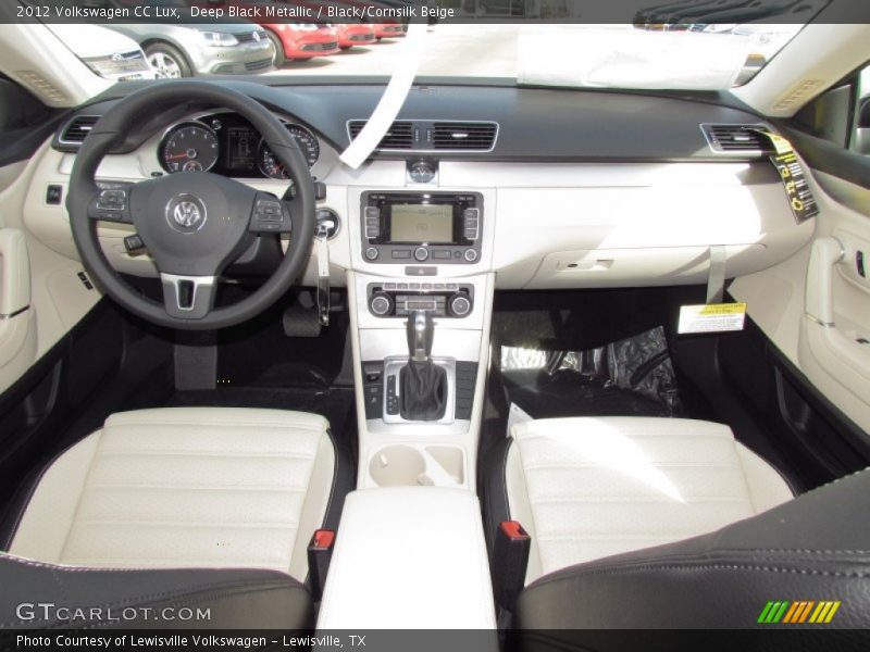 Deep Black Metallic / Black/Cornsilk Beige 2012 Volkswagen CC Lux