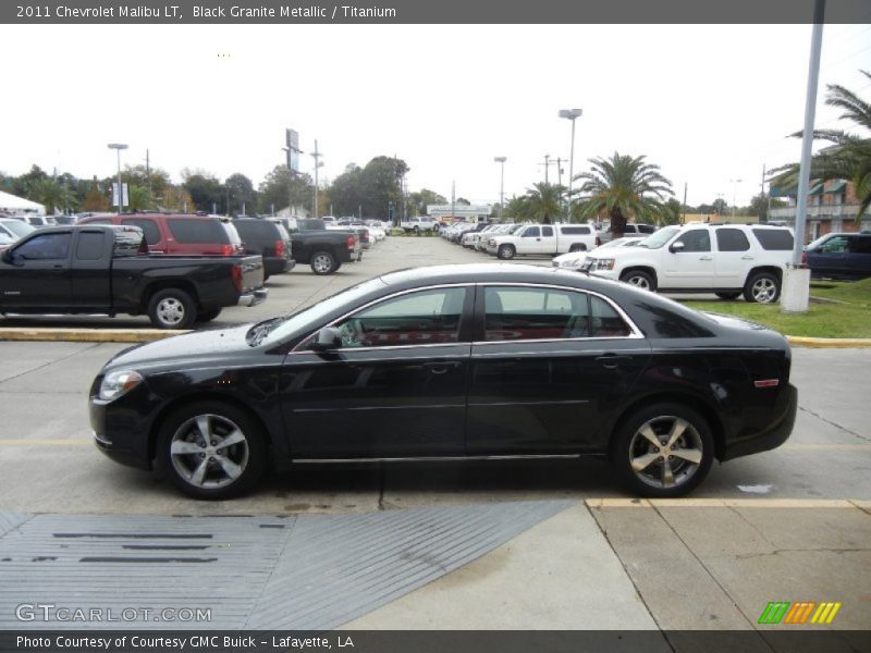 Black Granite Metallic / Titanium 2011 Chevrolet Malibu LT