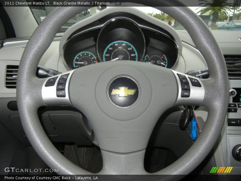 Black Granite Metallic / Titanium 2011 Chevrolet Malibu LT