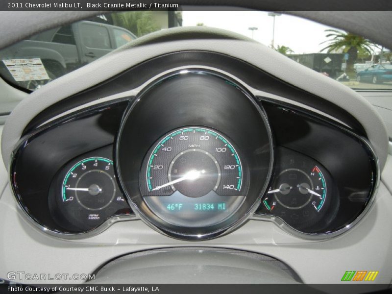 Black Granite Metallic / Titanium 2011 Chevrolet Malibu LT