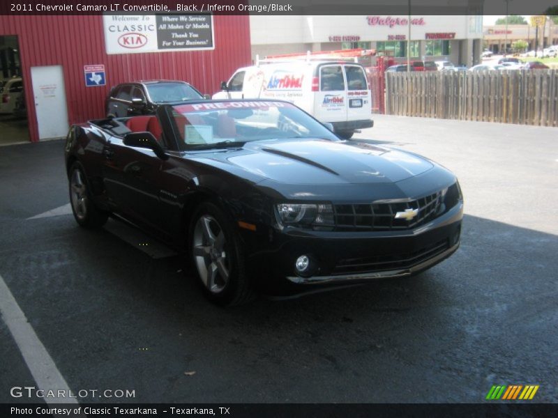 Black / Inferno Orange/Black 2011 Chevrolet Camaro LT Convertible