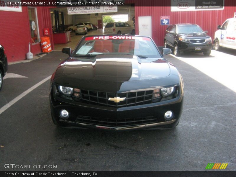 Black / Inferno Orange/Black 2011 Chevrolet Camaro LT Convertible