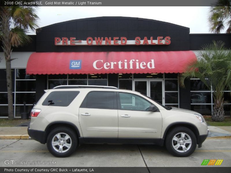 Gold Mist Metallic / Light Titanium 2008 GMC Acadia SLE