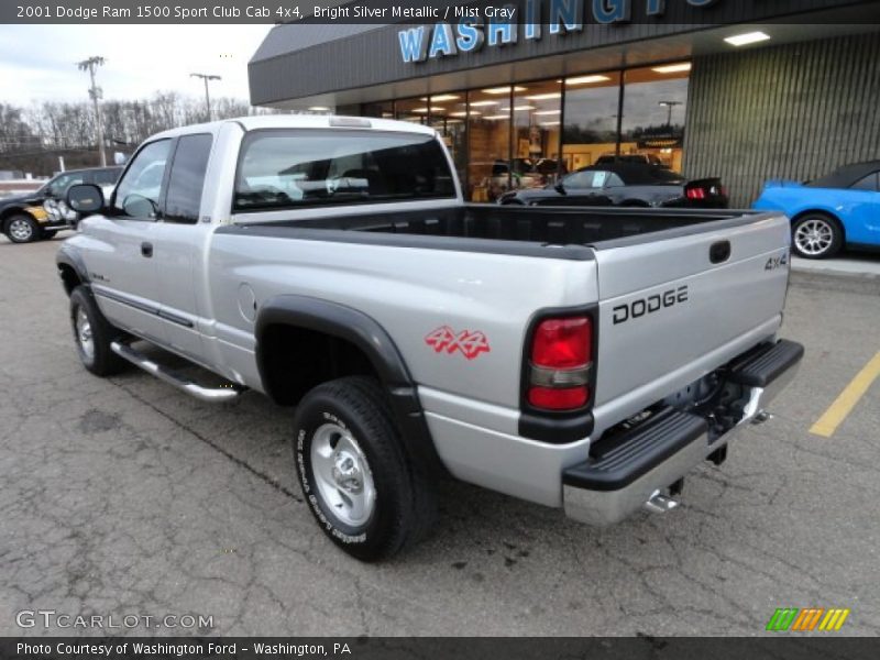 Bright Silver Metallic / Mist Gray 2001 Dodge Ram 1500 Sport Club Cab 4x4