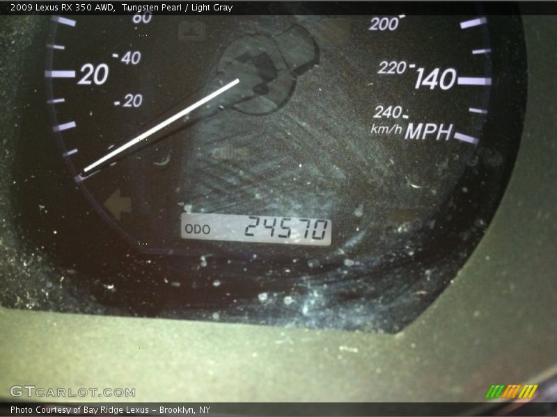 Tungsten Pearl / Light Gray 2009 Lexus RX 350 AWD