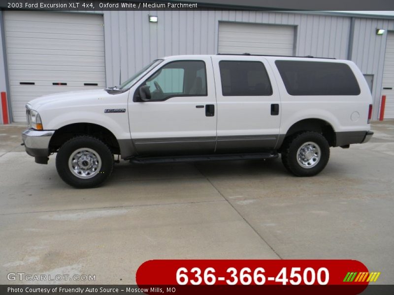 Oxford White / Medium Parchment 2003 Ford Excursion XLT 4x4