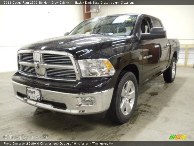 Black / Dark Slate Gray/Medium Graystone 2012 Dodge Ram 1500 Big Horn Crew Cab 4x4