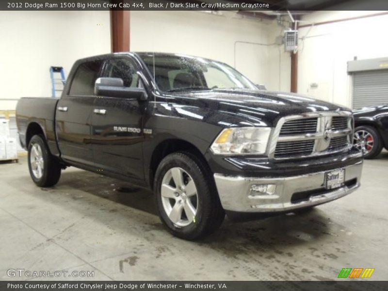 Black / Dark Slate Gray/Medium Graystone 2012 Dodge Ram 1500 Big Horn Crew Cab 4x4