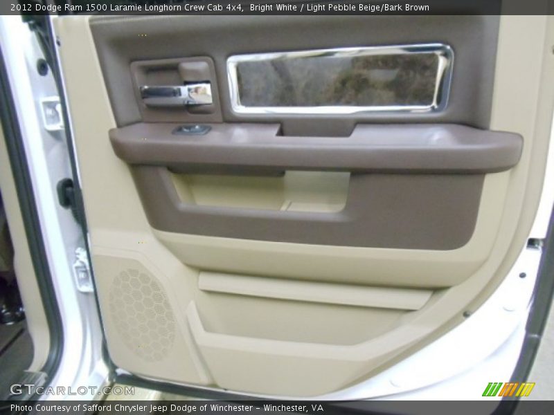 Bright White / Light Pebble Beige/Bark Brown 2012 Dodge Ram 1500 Laramie Longhorn Crew Cab 4x4