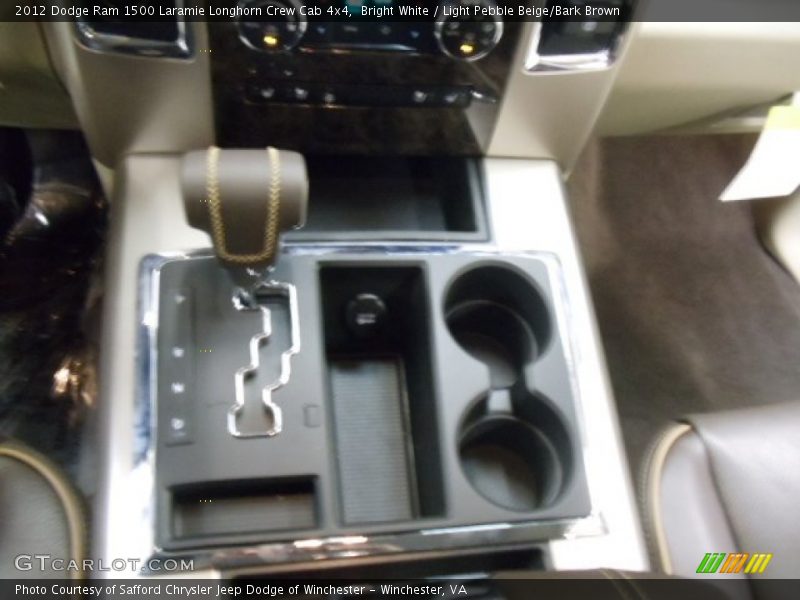 Bright White / Light Pebble Beige/Bark Brown 2012 Dodge Ram 1500 Laramie Longhorn Crew Cab 4x4