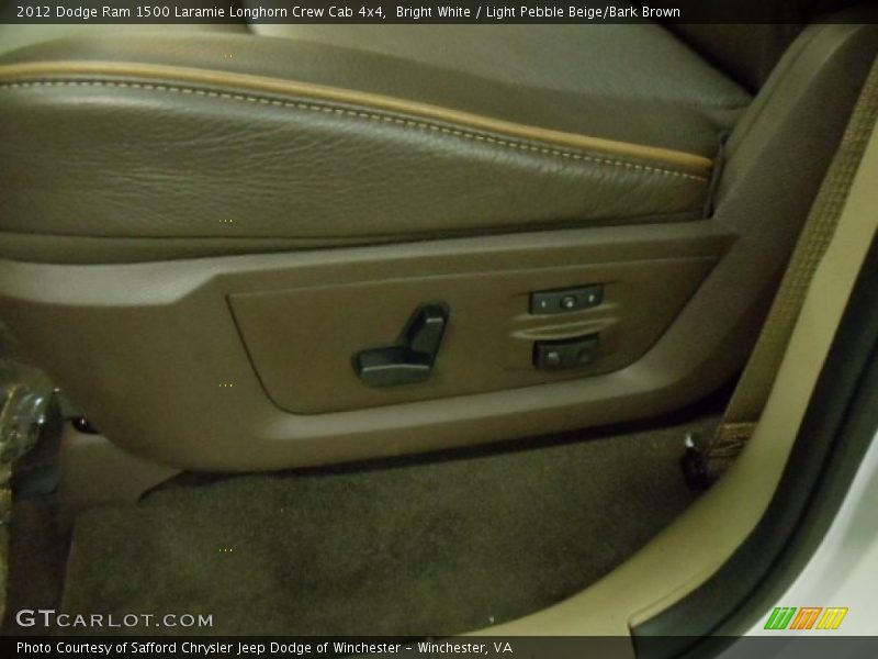 Bright White / Light Pebble Beige/Bark Brown 2012 Dodge Ram 1500 Laramie Longhorn Crew Cab 4x4