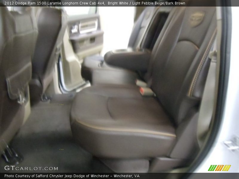 Bright White / Light Pebble Beige/Bark Brown 2012 Dodge Ram 1500 Laramie Longhorn Crew Cab 4x4
