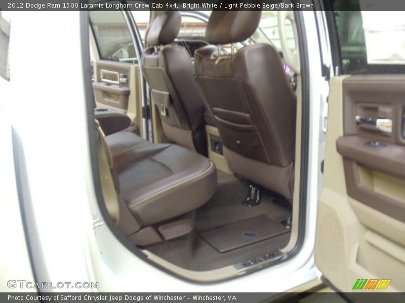 Bright White / Light Pebble Beige/Bark Brown 2012 Dodge Ram 1500 Laramie Longhorn Crew Cab 4x4