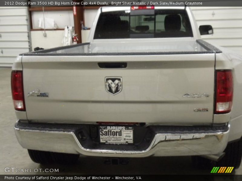 Bright Silver Metallic / Dark Slate/Medium Graystone 2012 Dodge Ram 3500 HD Big Horn Crew Cab 4x4 Dually