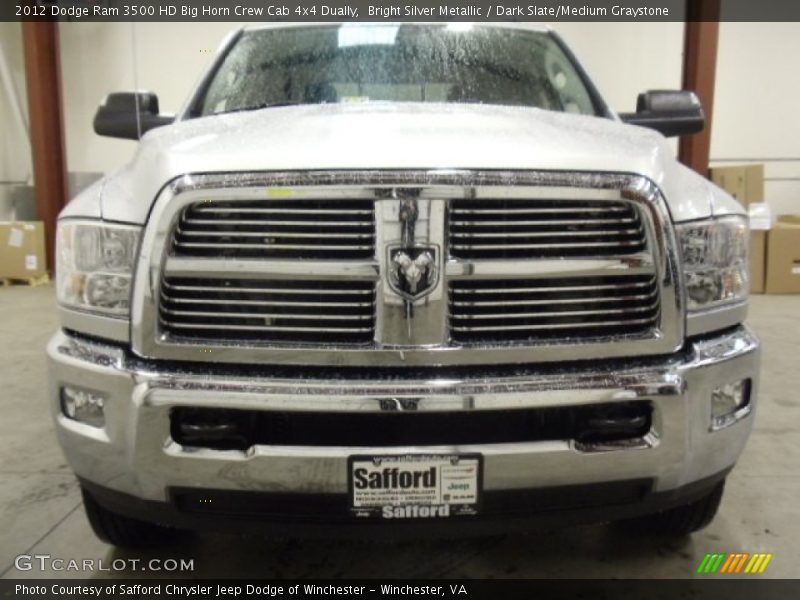 Bright Silver Metallic / Dark Slate/Medium Graystone 2012 Dodge Ram 3500 HD Big Horn Crew Cab 4x4 Dually
